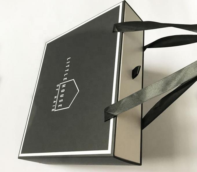 Luxury Custom Chipboard Boxes With Lids Ribbon Handle Large Drawer 10 X