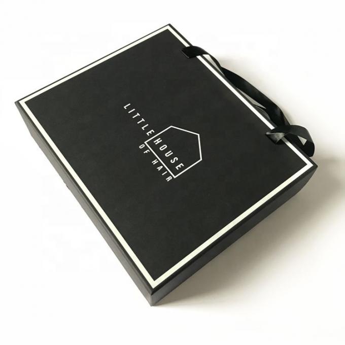 Luxury Custom Chipboard Boxes With Lids Ribbon Handle Large Drawer 10 X