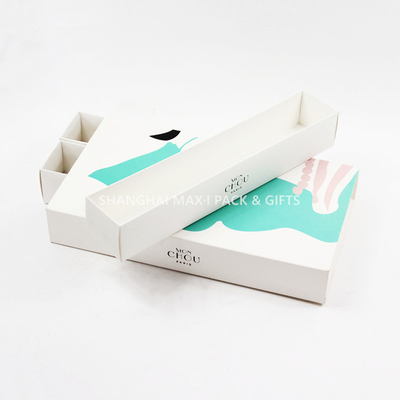 China Necklace Drawer Folding Cardboard Gift Boxes , White Foldable Boxes Macarons Cookie Packing supplier