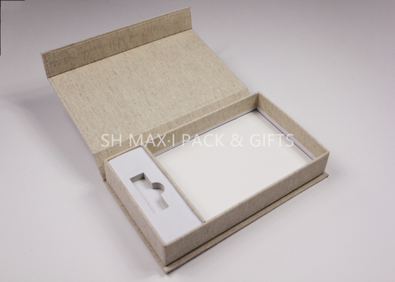 China Retai Custom Luxury Gift Boxes Packaging Chocolate Album Chipboard Cotton Fabric Covered supplier