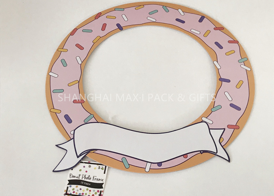 China Kids 18th Birthday Festival Party Decorations Donut Paper Chipboard 15x15'' supplier