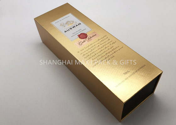 China Shipping Luxury Cardboard Gift Boxes Gold Foil Paper Wine Champagne Packaging Hot Stamp LOGO supplier