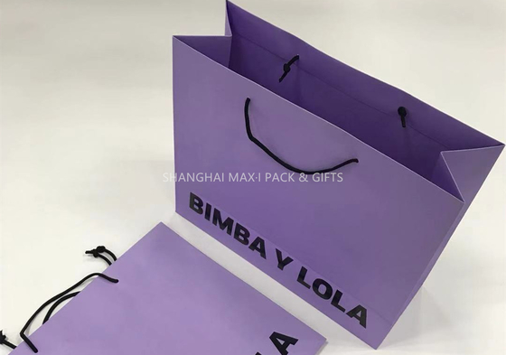 China Small Branded Paper Bags , Retail Recycled Personalized Custom Boutique Shopping Bags supplier