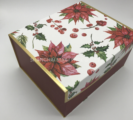 China S to X Large Children'S  Christmas Cardboard Gift Boxes With Lids Foldable Beautiful Red Color supplier
