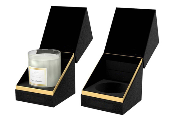 China Retail Black Branded Gift Boxes , Slant Lid Square Paper Box Facial Cream Air Cushion BB Wrap supplier