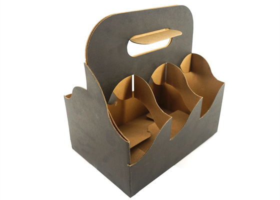 China Tray Basket Paper Corrugated Cardboard Shipping Boxes 2 - 6 Coffee Cup Carry supplier