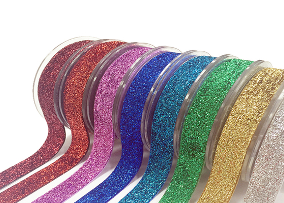 China Stretch Velvet Present Wrapping Accessories 1 Inch Glitter Elastic Metallic Costume Decorations supplier