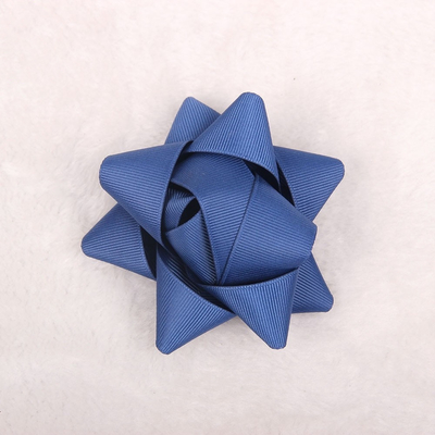 China Satin Pull Bow Ribbon Star  Gift Wrapping Decoration Pre Made Solid Blue Color supplier