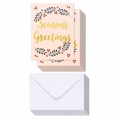 China Merry Christmas Greeting Cards Bulk Box Set - Winter Holiday Xmas Greeting Cards with Season's Greetings supplier