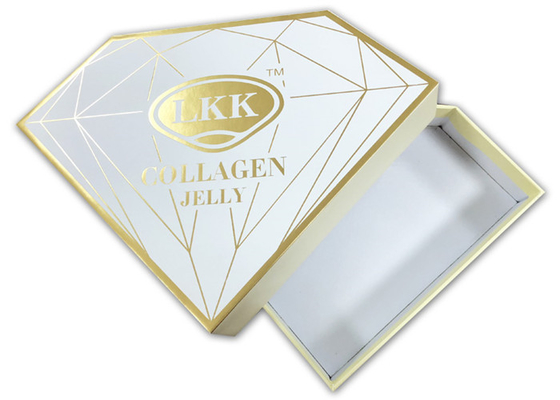 China Luxury Diamond Shape Cosmetics Gift Box /  8x8 Gift Box With Logo Stamping supplier