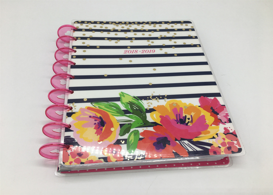 China Custom Pink Spiral Daily Planner Notepad /  Colorful Printing Agenda Notepad supplier