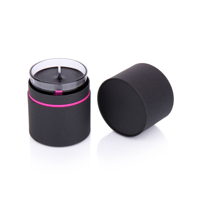 China Customized Black Round Candle Boxes Matte Lamination UV Printing supplier