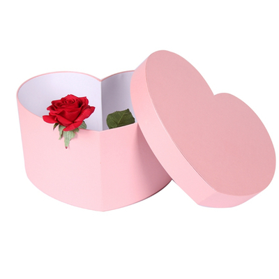 China Heart Shape Luxury Packaging Boxes / Pink Chipboard Craft Boxes With Logo supplier
