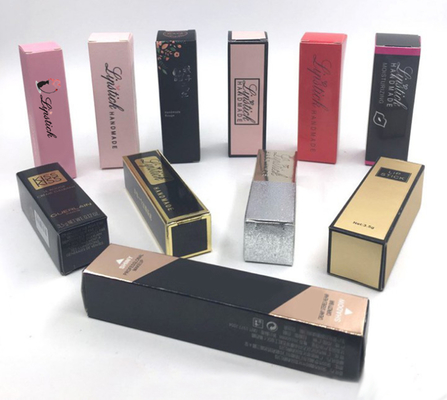 China Matte Lamination Lipstick Box Packaging / Custom Cardboard Packaging 25*25*85mm supplier