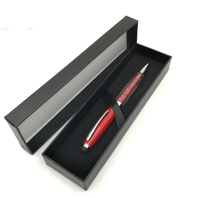 China Matt Black Cardboard Personalised Stationery Gifts Pen Packing Box 177x48x22mm supplier