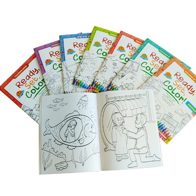 China Children Coloring Book Personalised Stationery Gifts A4 / A5 Size Matt Lamination supplier
