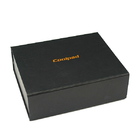 Custom Logo Rigid Cardboard Paper Jewelry Gift Box Black Drawer With Two Layers