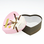 Pink Wedding Gift Heart Shaped Cardboard Box With Gift Card On The Top