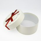Chocolate Paper Cylinder Cardboard Tube With Red Ribbon Round Shape Gift Box