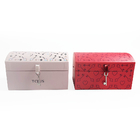 Pink Red Jewellery Packaging Boxes With Lid Gift Packaging Arc Shape