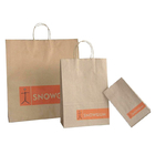 100% Recycled Paper Bag Eco Friendly Reinforced Handle Craft Paper Bags