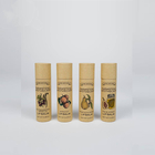 Round Tube Tea Cans Printed Gift Boxes / Brown Cylinder Kraft Paper Box
