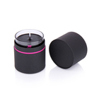 Customized Black Round Candle Boxes Matte Lamination UV Printing