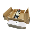 3 Bottle Wine Luxury Packaging Boxes With Sleeve Two Door Open Big Capacity