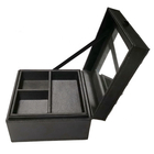 Handmade Luxury Fancy Jewelry Box With Mirror Black Color Custom Size