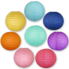 Colorful Chinese Paper Lamp Paper Lantern Decorations 6 Inch / 8 Inch