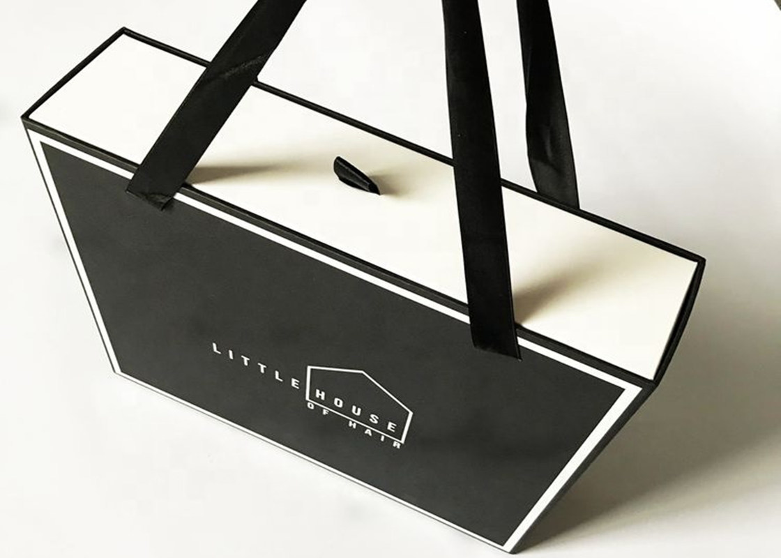 Luxury Custom Chipboard Boxes With Lids Ribbon Handle Large Drawer 10 X