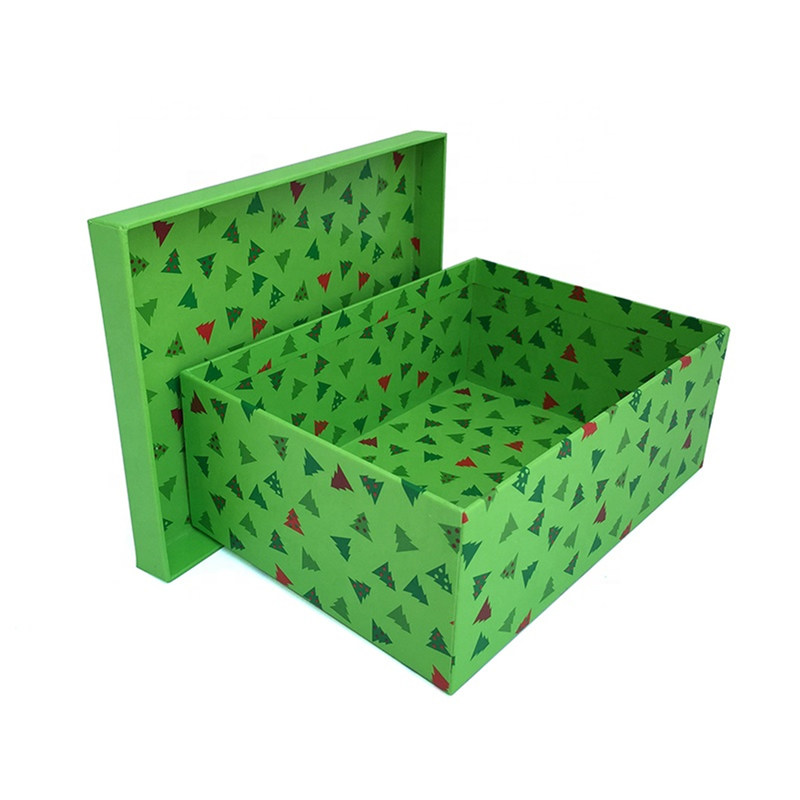 Rectangle Xmas Gift Boxes With Lid Nested Packing Customized Logo On Boxes