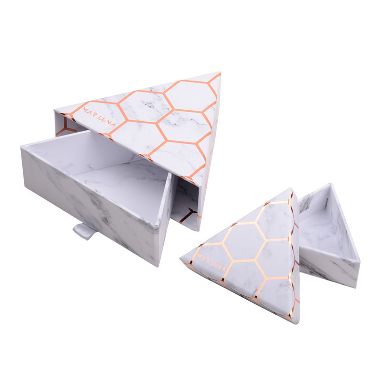 custom triangle jewelry gift boxes slide open jewelry box triangle box