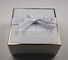High End Apparel Branded Gift Boxes With Ribbon Bow Gold Hot Stamp Foil Printing supplier
