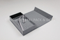 Custom Size Luxury Necklace Gift Box With Lids Grey Fabric Covered Digital Or Silk Printing supplier