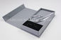 Custom Size Luxury Necklace Gift Box With Lids Grey Fabric Covered Digital Or Silk Printing supplier