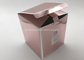 Pink  Folding Cardboard Gift Boxes , Gold Foil Gift Boxes Holographic Advertising Display supplier