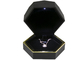 Luxury Small Black Jewelry Box With Necklace Hooks Pendant Special Shaped LED Light Inside supplier