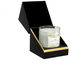 Retail Black Branded Gift Boxes , Slant Lid Square Paper Box Facial Cream Air Cushion BB Wrap supplier