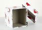 Cardboard Decorative Xmas Boxes / 4x4x4 White Gift Boxes With Ribbon Bow supplier