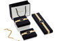 Small Decorative  Black Jewellry Box , Earring Necklace Bracelet Storage Box With Velvet Inner Cushion supplier