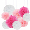 Outdoor Paper Flower Decorations / 25cm Tissue Paper Hanging Wedding Decorations supplier