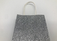 Funny Silver Christmas Party Gift Bags Full Glittered Paper Twisted Handle Unusual supplier