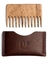 Genuine Leather Luxury Packaging Boxes Rectangle Portable Comb Case And Holder supplier