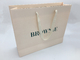 Personality Logo Fashion Shopping Bag / Kraft Paper Bags With Flat Cotton Handle supplier