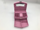 Pink Fabric Fancy Jewelry Box With Lock And Handle Customized Size supplier