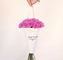 Flower Shop 40 Cm Flower Cone Box Recyclable With Ribbon Handle supplier