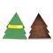 Tree Shape Empty Xmas Boxes / Rigid Gift Packaging Box Shinny Glitter Surface supplier