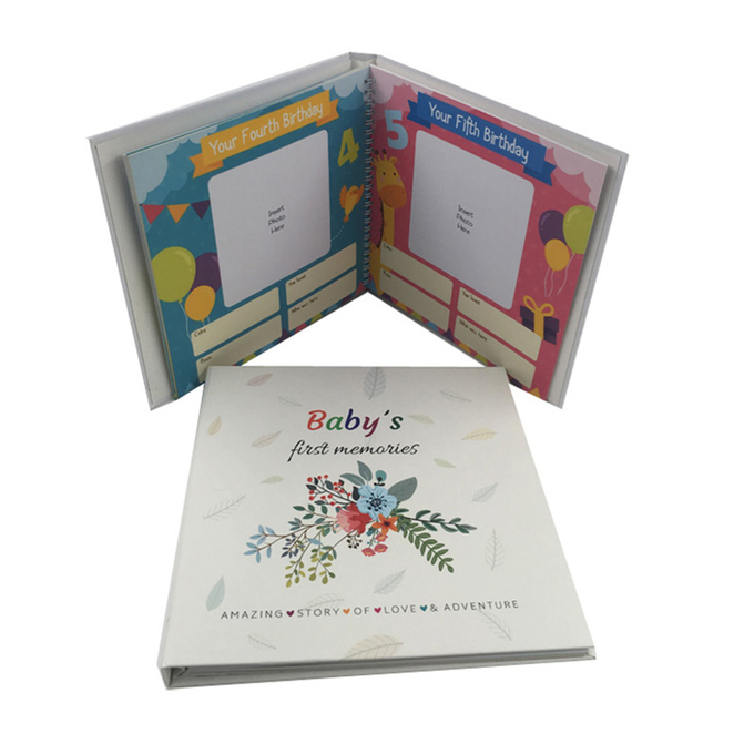 Unique Design Scrapbook For Kids / Rigid Cover Baby Girl Scrapbook Album