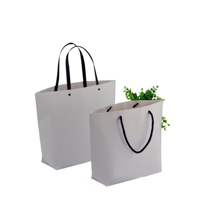 Customized Logo Printed Gift Bag Bucket Shape Paper Bag With Plastic Handle 250x270x100mm